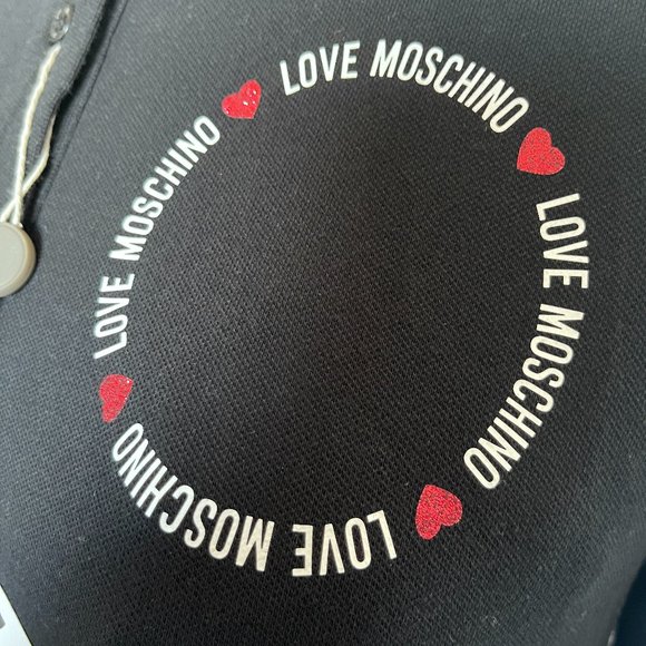 *SOLD* LOVE MOSCHINO Glittered printed stretch-cotton piqué tennis dress - Picture 10 of 15